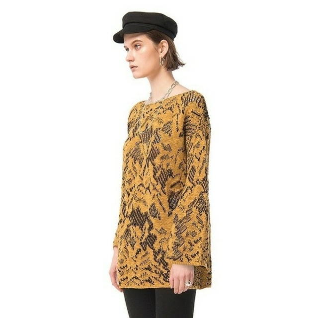 STUDIOUS(ステュディオス)の【新品】CLANE クラネ / SHEER FLOWER KNIT TOPS レディースのトップス(ニット/セーター)の商品写真