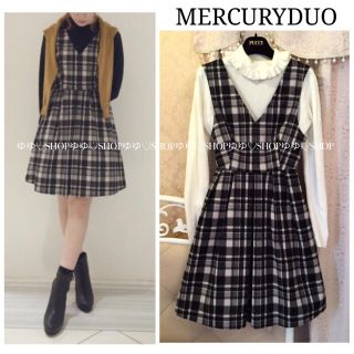 マーキュリーデュオ(MERCURYDUO)の14AW チェックワンピース(ミニワンピース)