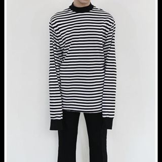 バレンシアガ(Balenciaga)のオーバーサイズ ボーダーロングＴシャツ(Tシャツ/カットソー(七分/長袖))