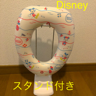 ディズニー(Disney)のミッキー&ミニー補助便座 スタンド付き(補助便座)