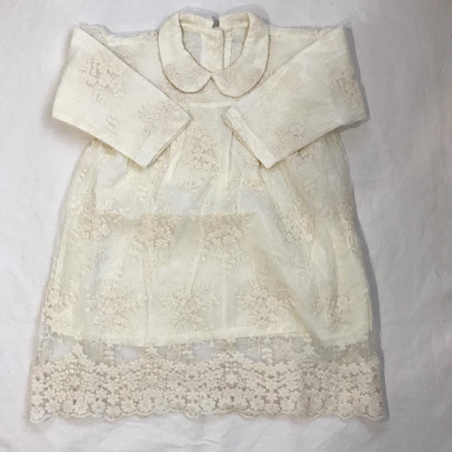 刺繍　ワンピース　ドレス　キッズ　子ども服　 キッズ/ベビー/マタニティのキッズ服女の子用(90cm~)(ドレス/フォーマル)の商品写真