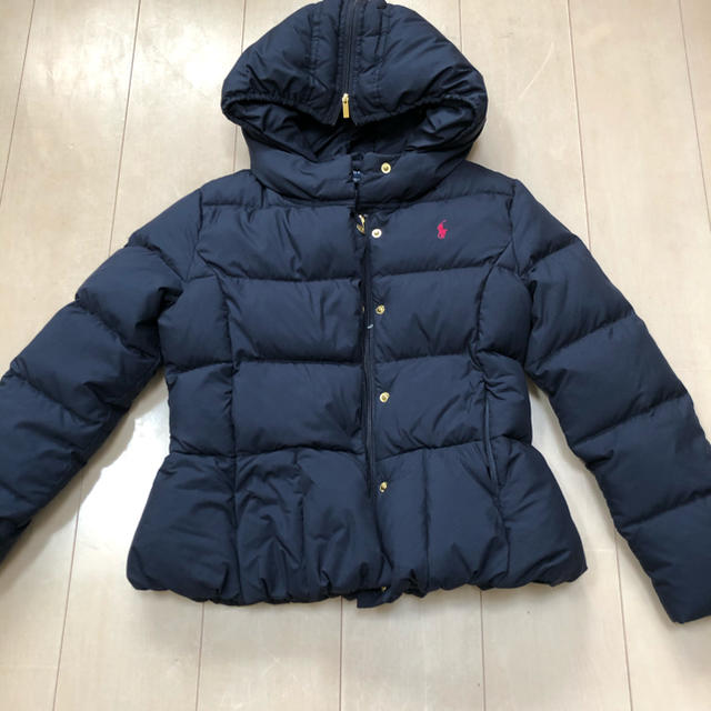 Ralph Lauren(ラルフローレン)のラルフローレン★ペプラムダウン★ダウンジャケット★ネイビー★L12-14 キッズ/ベビー/マタニティのキッズ服女の子用(90cm~)(ジャケット/上着)の商品写真