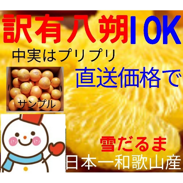 特売❗訳有♥ひかり八朔10㌔♥和歌山はっさく　雪だるまハッサク 食品/飲料/酒の食品(フルーツ)の商品写真