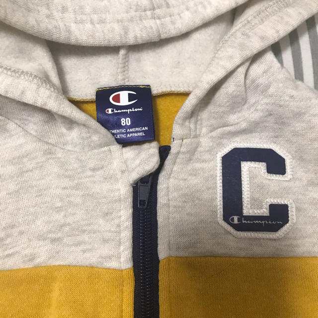 Champion(チャンピオン)のチャンピオン　ロンパース  カバーオール　80 キッズ/ベビー/マタニティのベビー服(~85cm)(ロンパース)の商品写真