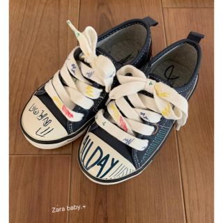 ザラキッズ(ZARA KIDS)の【値下げ】【新品★未使用】Zara baby グラフィティスニーカー　15cm(スニーカー)