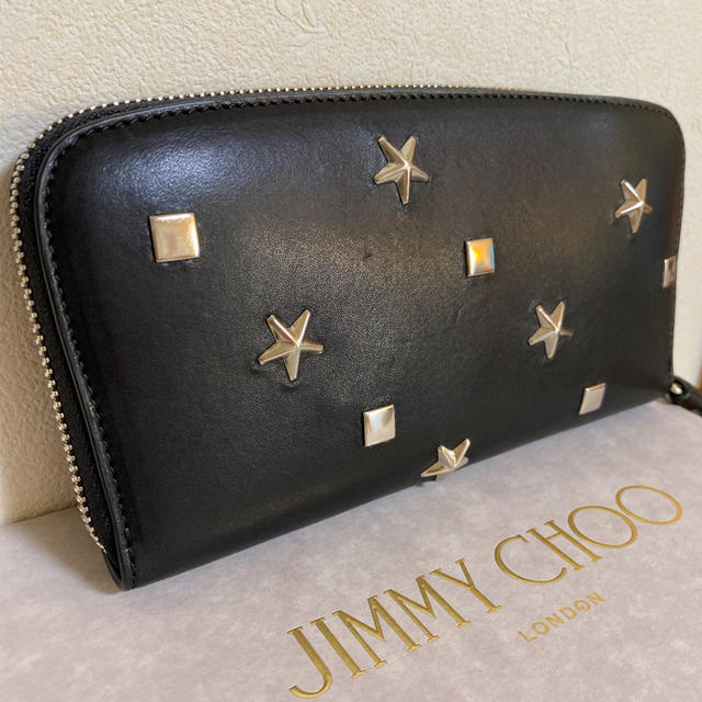 新品 未使用】JIMMY CHOO FILIPA 長財布 BLACK-