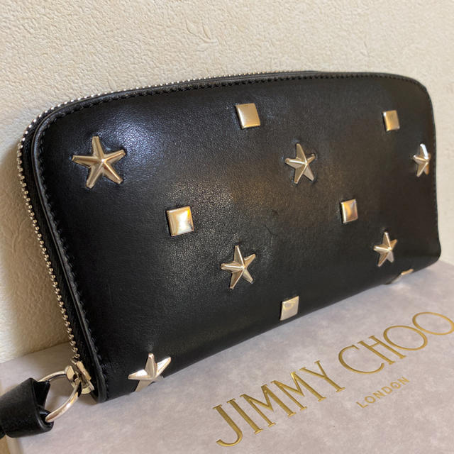 新品 未使用】JIMMY CHOO FILIPA 長財布 BLACK-