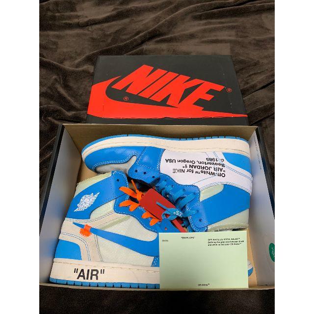 NIKE(ナイキ)の国内正規OFF-WHITE × AIR JORDAN 1 UNC　26.5 メンズの靴/シューズ(スニーカー)の商品写真