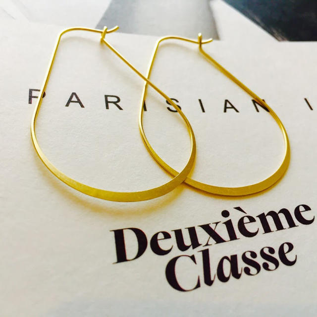 ★新品 DEUXIEME CLASSE ドゥーズィエムクラス 楕円フープピアス