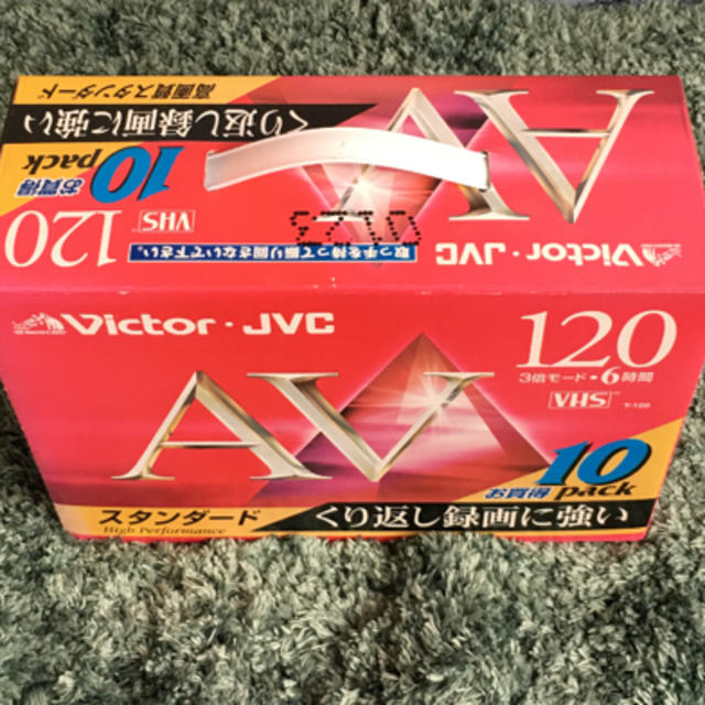 VictorJVC 10T-120AVK VHS120分テープ10本/3倍6時間 スマホ/家電/カメラのテレビ/映像機器(その他)の商品写真