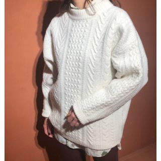 ビューティアンドユースユナイテッドアローズ(BEAUTY&YOUTH UNITED ARROWS)の６ ROKU  CABLE HIGH NECK KNIT(ニット/セーター)