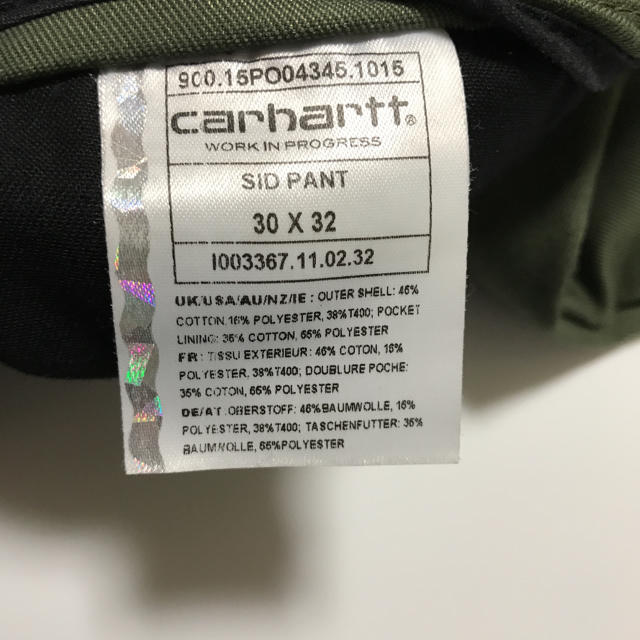 carhartt - carhartt wip SID PANTS チノパン W30 オリーブの通販 by ...