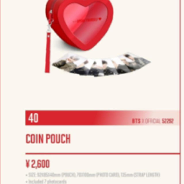 bts speakyourself coin pouch & ring note