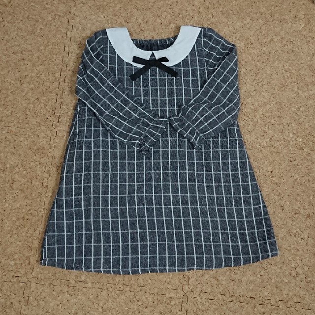 ベルメゾン(ベルメゾン)のチェックワンピース 110  キッズ/ベビー/マタニティのキッズ服女の子用(90cm~)(ワンピース)の商品写真