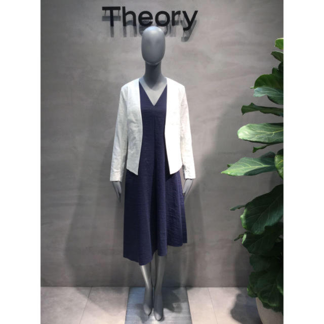 theory(セオリー)のTheory リネンジャケット ホワイト レディースのジャケット/アウター(ノーカラージャケット)の商品写真