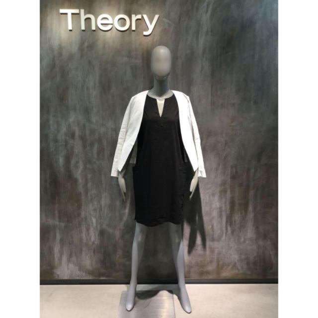 theory(セオリー)のTheory リネンジャケット ホワイト レディースのジャケット/アウター(ノーカラージャケット)の商品写真