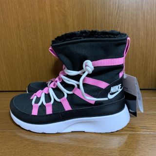 ナイキ(NIKE)のナイキ ベンチャー キッズ ブーツ 24cm ピンク 黒　ジュニア(ブーツ)