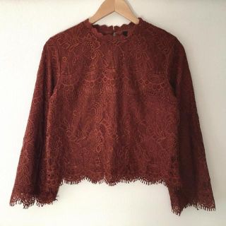 ダブルクローゼット(w closet)のダブルクローゼット カットソー 長袖 FREE レース(カットソー(長袖/七分))