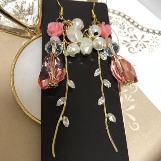 ピンク珊瑚のピアス♡イヤリング(ピアス)