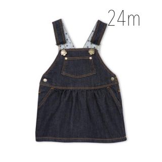 プチバトー(PETIT BATEAU)のうさぎ様専用♡24m プチバトー デニムジャンパースカート(ワンピース)