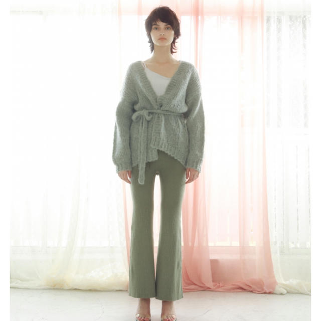 rosarymoon Fluffy Belted Cardigan