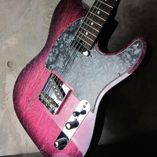 フェンダー(Fender)のSago Classic Style T volbrioo 赤紫 5年保証付(エレキギター)