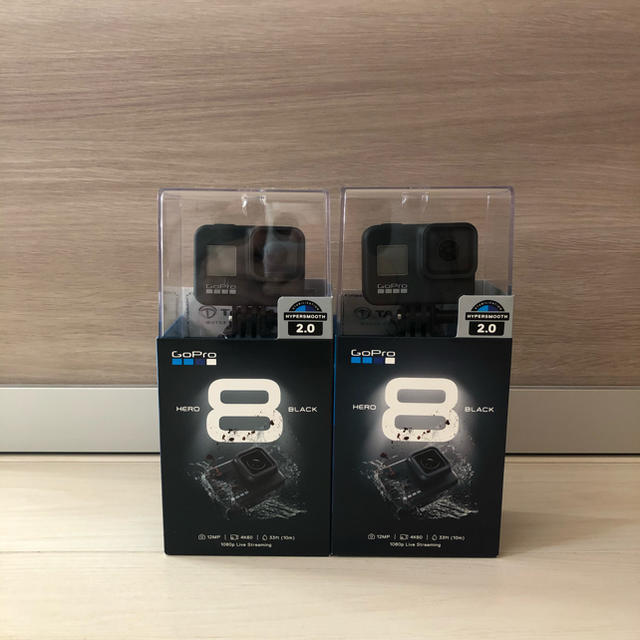 GoPro(ゴープロ)のmasaさん専用！！GoPro HERO 8 BLACK ×2個　新品未使用 スマホ/家電/カメラのカメラ(コンパクトデジタルカメラ)の商品写真