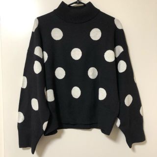 エイチアンドエム(H&M)の美品 H&M 人気売り切れ！ ドット柄ニット XS(ニット/セーター)