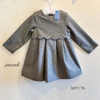 ジャカディ(Jacadi)のjacadi  36M ( 96 ) シックなグレーのウールワンピース(ワンピース)