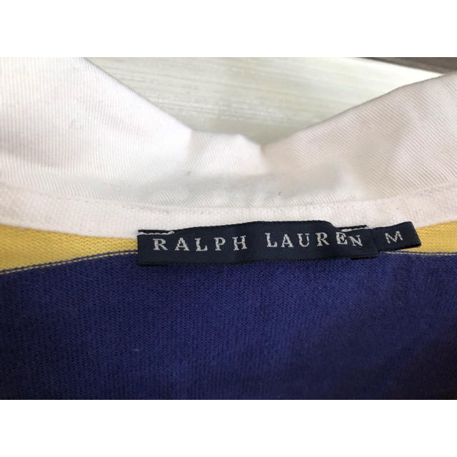 Ralph Lauren(ラルフローレン)のRalph Lauren ラルフローレン ラガーシャツ ポロシャツ　黄色青色 レディースのトップス(ポロシャツ)の商品写真