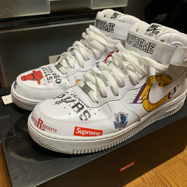 NIKE AIR FORCE 1 MID SUPREME NBA 28.5cm