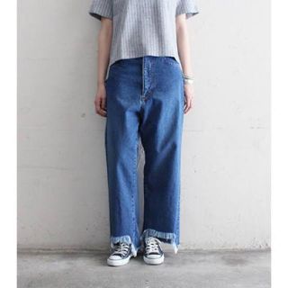 ジョンローレンスサリバン　cutoff wide denim