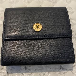 シャネル(CHANEL)のCHANEL シャネル　ココボタンレザー折り畳み財布(財布)