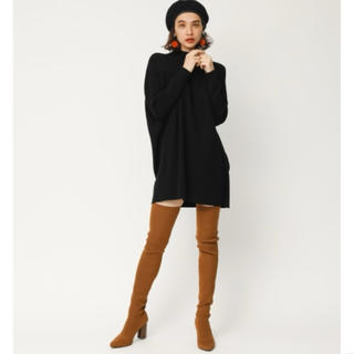 スライ(SLY)の【美品】RIB FITTED KNEE HIGH BOOTS(ブーツ)