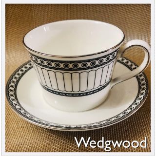 ウェッジウッド(WEDGWOOD)の新品未使用☆ウェッジウッド コントラストコロネード値下☆ティーカップ＆ソーサー☆(食器)