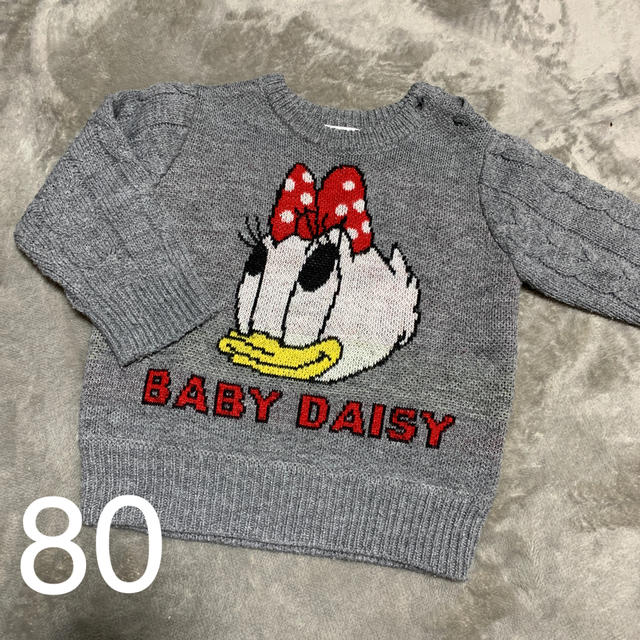 Disney(ディズニー)のデイジー　ニット　80 キッズ/ベビー/マタニティのベビー服(~85cm)(ニット/セーター)の商品写真