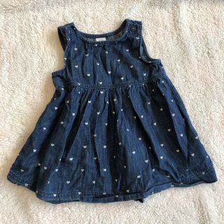 ベビーギャップ(babyGAP)の【専用】baby gap ベビーギャップ  ハート柄デニムワンピース(ワンピース)