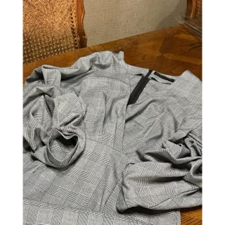 ザラ(ZARA)のZARA グレーチェック ワンピース(ひざ丈ワンピース)