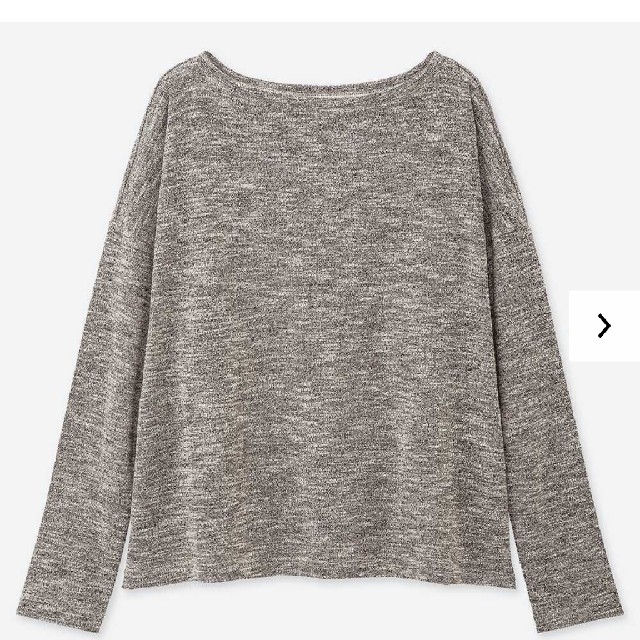 UNIQLO(ユニクロ)のUNIQLO　ストレッチスラブボートネックTシャツ レディースのトップス(Tシャツ(長袖/七分))の商品写真