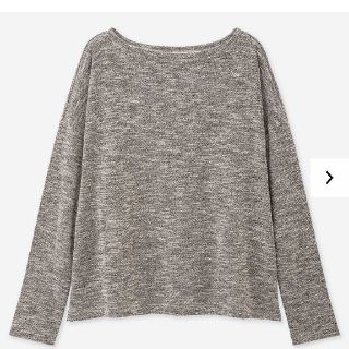 ユニクロ(UNIQLO)のUNIQLO　ストレッチスラブボートネックTシャツ(Tシャツ(長袖/七分))