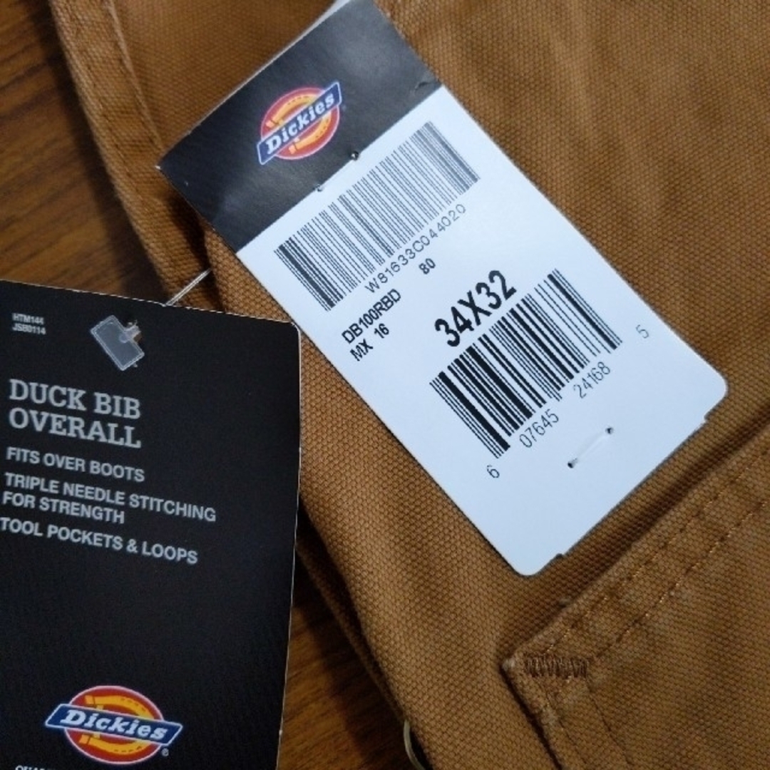 Dickies(ディッキーズ)の新品 34x32  RBD ダックオーバーオール ディッキーズ ブラウン メンズのパンツ(サロペット/オーバーオール)の商品写真