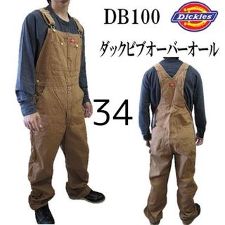 ディッキーズ(Dickies)の新品 34x32  RBD ダックオーバーオール ディッキーズ ブラウン(サロペット/オーバーオール)