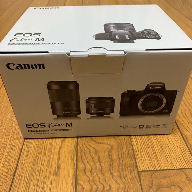 キャノン eos kiss m ブラック 新品未使用 ダブルズームキット ほしい ...