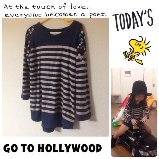 ゴートゥーハリウッド(GO TO HOLLYWOOD)の花柄刺繍ボーダー♡(Tシャツ/カットソー)