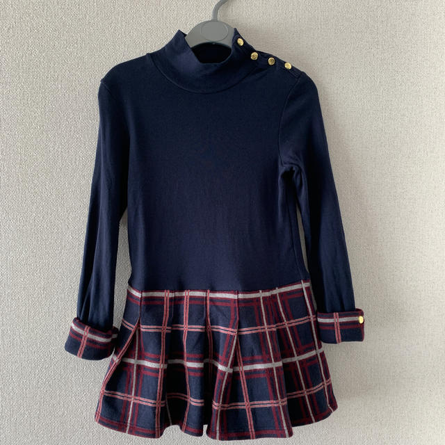 PETIT BATEAU(プチバトー)のひまわり様専用　プチバトー  チェック　ワンピース キッズ/ベビー/マタニティのキッズ服女の子用(90cm~)(ワンピース)の商品写真