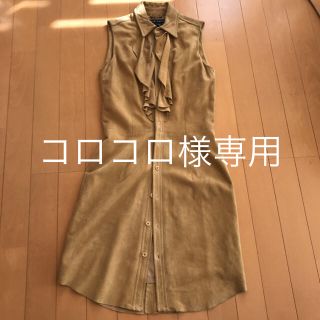 ラルフローレン(Ralph Lauren)のラルフローレン　レザー　ワンピース(ひざ丈ワンピース)