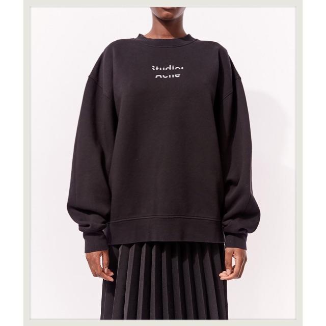 ACNE - acne studios スウェット Fyona Logo XS ブラック