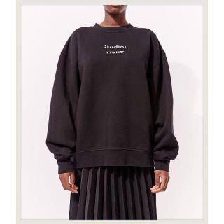 アクネ(ACNE)のacne studios スウェット Fyona Logo XS ブラック(トレーナー/スウェット)