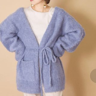 ダブルクローゼット(w closet)のダブルクローゼット wcloset カーディガン ニット ブルー 青 未使用(ニット/セーター)