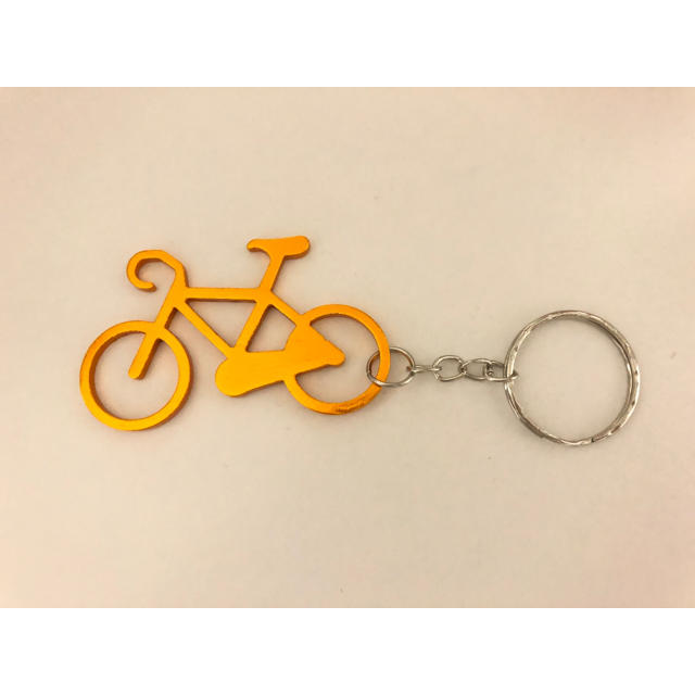 自転車 サイクリング キーホルダー 小物 ホビー 黄色 イエロー キーリング レディースのファッション小物(キーホルダー)の商品写真